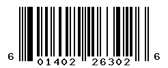 upc 601402263026 barcode image
