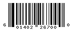 UPC barcode number 601402267000 lookup