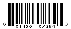 UPC barcode number 601420073843