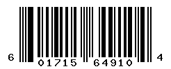 UPC barcode number 601715649104
