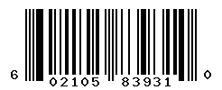 UPC barcode number 602105839310