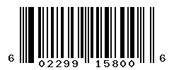 UPC barcode number 602299158006