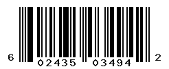 UPC barcode number 602435034942