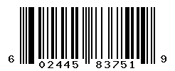 UPC barcode number 602445837519