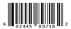 UPC 602445897162 barcode image
