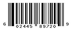 UPC barcode number 602445897209