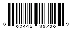 UPC 602445897209 barcode image