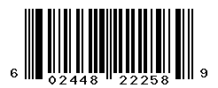 UPC barcode number 602448222589