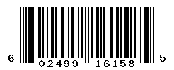 UPC barcode number 602499161585