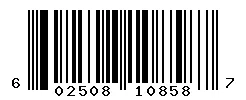 UPC barcode 602508108587