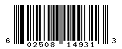 UPC barcode number 602508149313