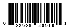 UPC barcode number 602508265181