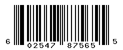 UPC barcode number 602547875655