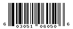 UPC barcode number 603051060506