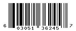 UPC barcode number 603051362457