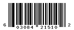 UPC barcode number 603084215102