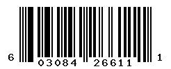 UPC barcode number 603084266111