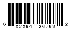 UPC barcode number 603084267682