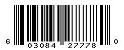 UPC barcode number 603084277780