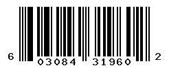 UPC barcode number 603084319602