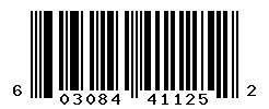 UPC barcode number 603084411252
