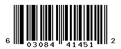 UPC barcode number 603084414512