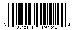 UPC barcode number 603084491254