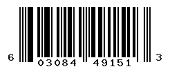 UPC barcode number 603084491513