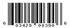 UPC barcode 603429003906