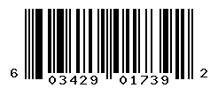 UPC barcode number 603429017392