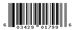 UPC barcode number 603429017996