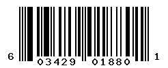 UPC barcode number 603429018801