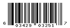 UPC barcode number 603429032517