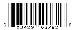 UPC barcode number 603429037826