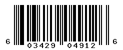 UPC barcode number 603429049126