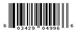 UPC barcode number 603429049966