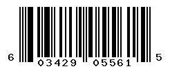 UPC barcode number 603429055615