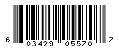 UPC barcode number 603429055707