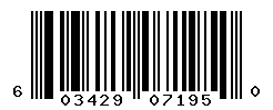 UPC barcode number 603429071950