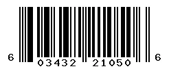 UPC barcode 603432210506
