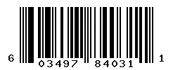 UPC barcode 603497840311