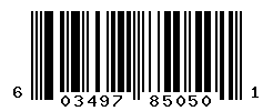 UPC barcode number 603497850501