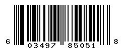 UPC barcode 603497850518