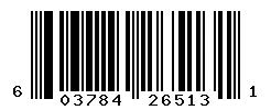 UPC barcode 603784265131