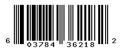 UPC 603784362182 barcode image