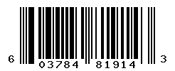 UPC barcode number 603784819143 lookup