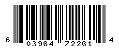 upc 603964722614 barcode image