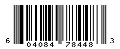 UPC barcode number 604084784483