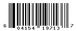 UPC barcode number 604154197137