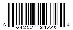 UPC 604213247704 barcode image